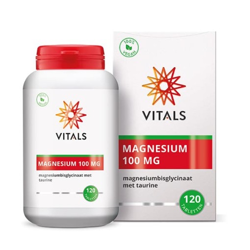 Vitals Magnesiumbisglycinaat 100 mg (120 tab) afbeelding