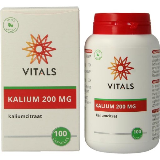 Vitals Kalium citraat 200 mg 100 capsules afbeelding