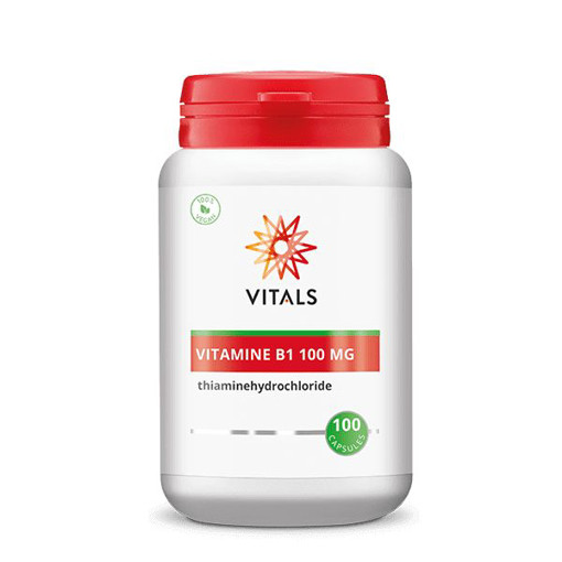 Vitals Vitamine B1 thiamine 100 mg 100 capsules afbeelding