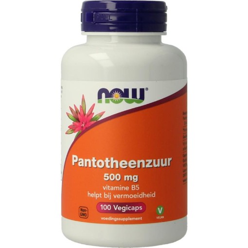 afbeelding van NOW Pantotheenzuur 500 mg (B5)