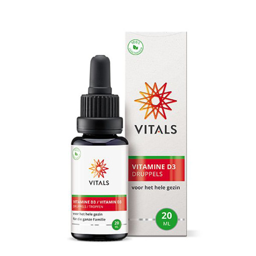 Vitals Vitamine D3 druppels 20 ml afbeelding
