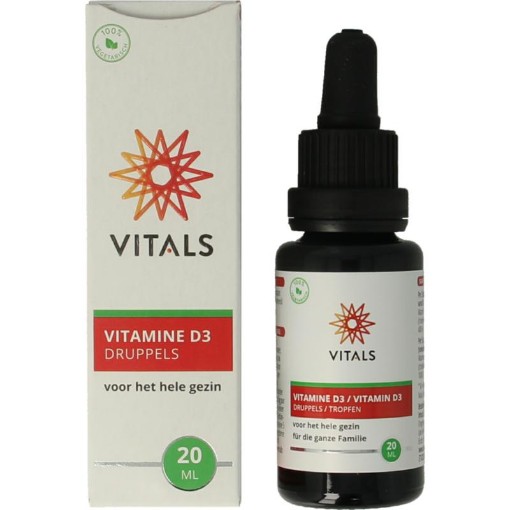 Vitals Vitamine D3 druppels 20 ml afbeelding