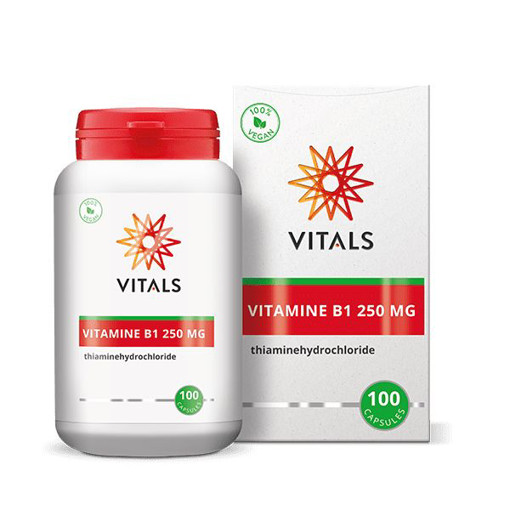 Vitals Vitamine B1 thiamine 250 mg 100 capsules afbeelding