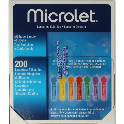 afbeelding van Microlet lancet gekleurd P6571