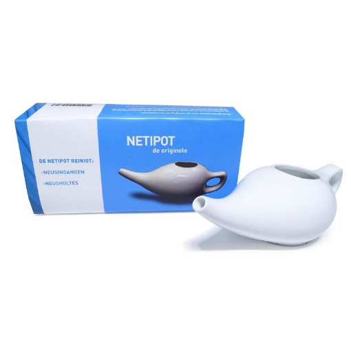 afbeelding van Neti pot aardewerk wit