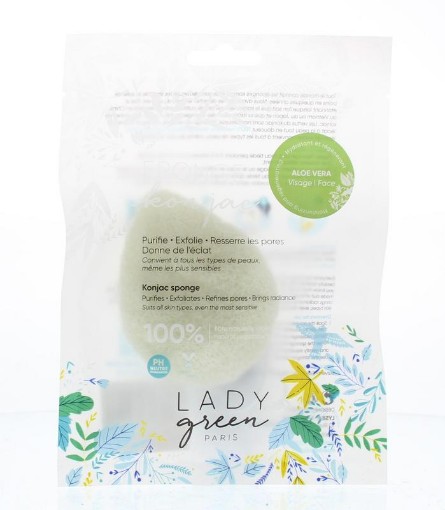 afbeelding van Lady Green konjac spons aloeve