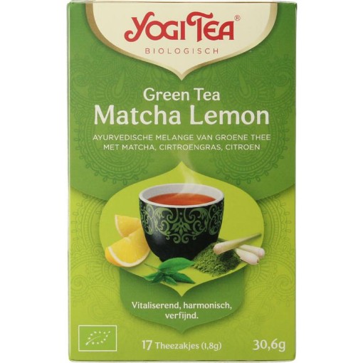 afbeelding van Green tea match lemon