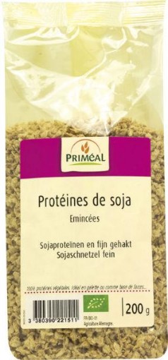 afbeelding van sojaproteinen fijne brokken