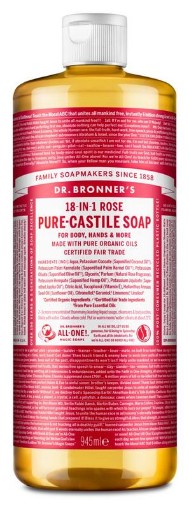 afbeelding van Bronners liquid soap roos