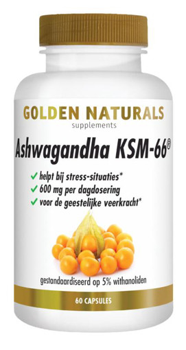 Darmen Ongepast Autonoom Golden Naturals Ashwagandha 600 mg 60vcap kopen? | Bioflora Health Products