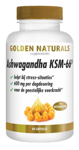 Golden Naturals  Ashwagandha 600 mg afbeelding