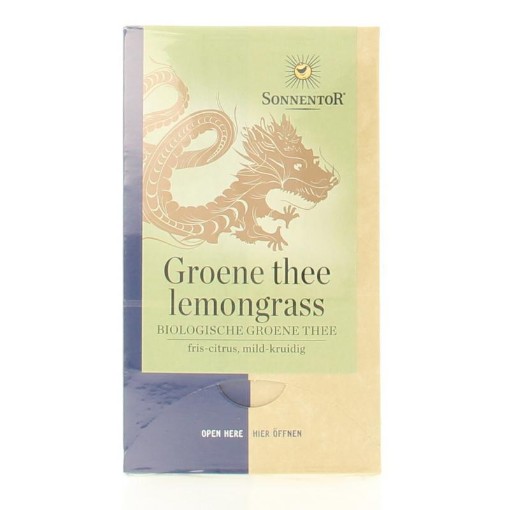 afbeelding van Groene thee lemongrass bio