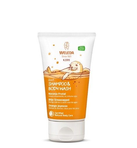 afbeelding van 2 in 1 Shower & shampoo fruitige sinaasappel