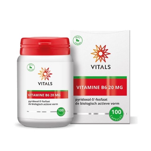 Vitals Vitamine B6 20 mg 100 capsules afbeelding