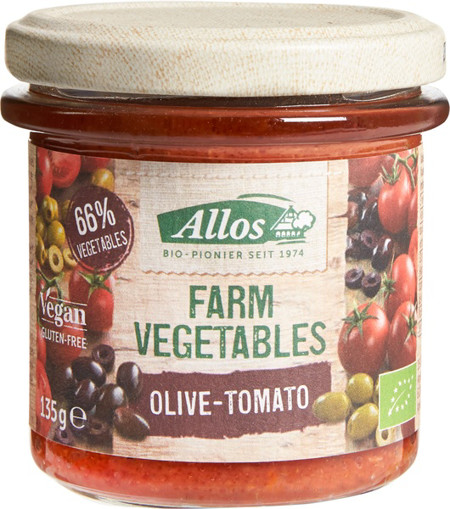 afbeelding van Allos farm vegetable tomaat&olijf