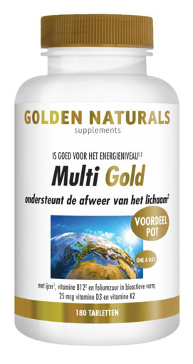 Golden Naturals Multi Strong Gold 180 tabletten afbeelding