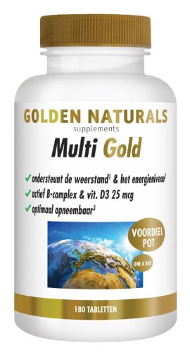 Golden Naturals Multi Strong Gold 180 tabletten afbeelding