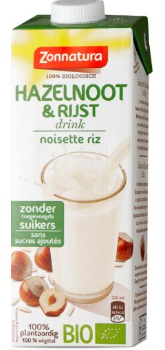 afbeelding van rijst hazelnoot drink zon