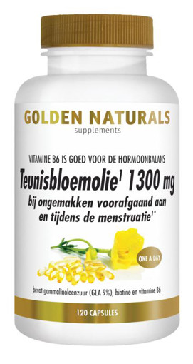 Golden Naturals Teunisbloemolie 1300 mg 120 softgels afbeelding