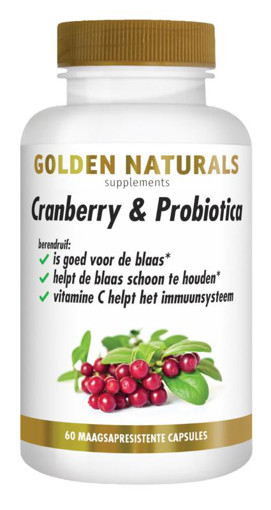 Golden Naturals Cranberry & Probiotica 60 capsules afbeelding
