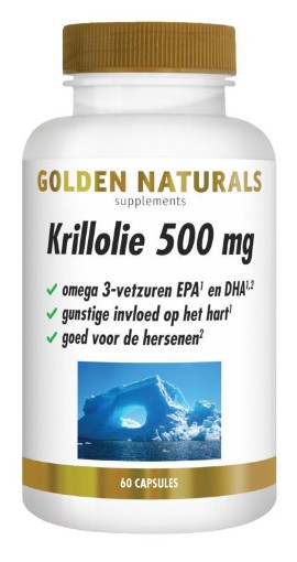 Golden Naturals  Krillolie 500 mg 60 softgels afbeelding