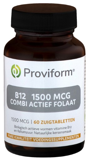 afbeelding van Vitamine B12 1500 mcg combi actief folaat