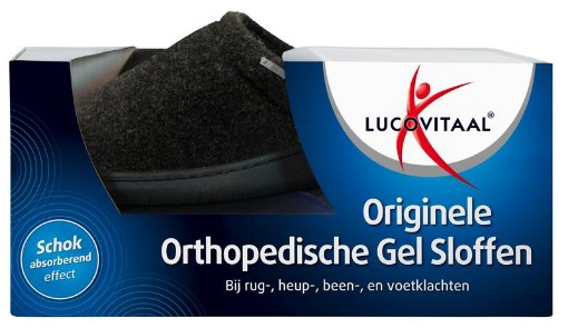 afbeelding van Orthopedische gel sloffen zwart 40/41