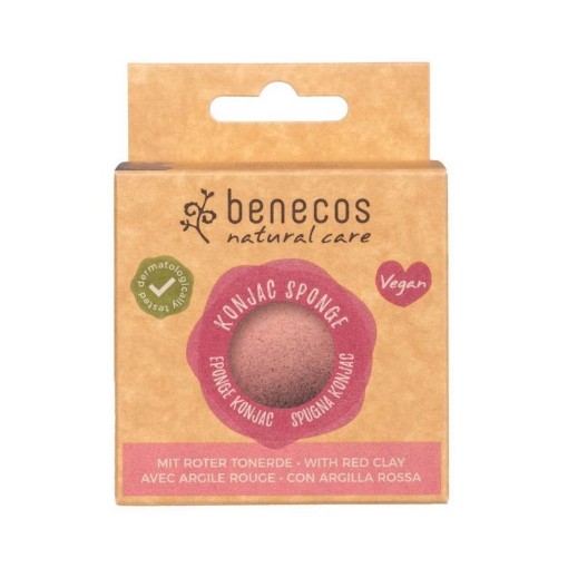 afbeelding van Benecos konjac spons red clay