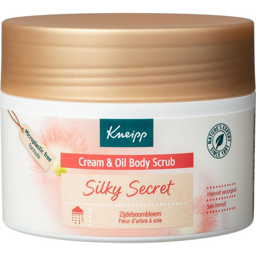 afbeelding van cream&oil body scrub silk secr