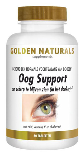 Golden Naturals  Oog Support 60 tabletten afbeelding