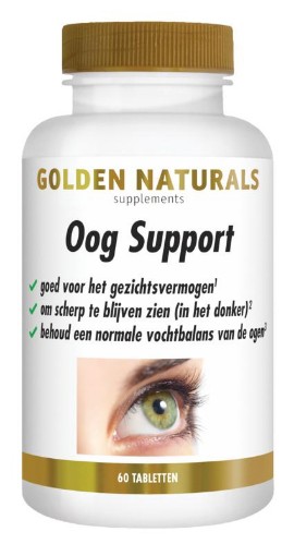 Golden Naturals  Oog Support 60 tabletten afbeelding