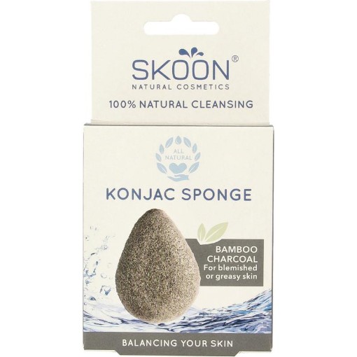 afbeelding van Konjac spons bamboo charcoal