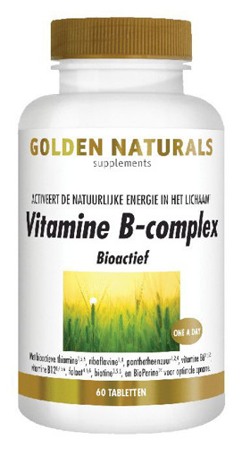 Golden Naturals Vitamine B complex 60 tabletten afbeelding