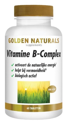 Golden Naturals Vitamine B complex 60 tabletten afbeelding