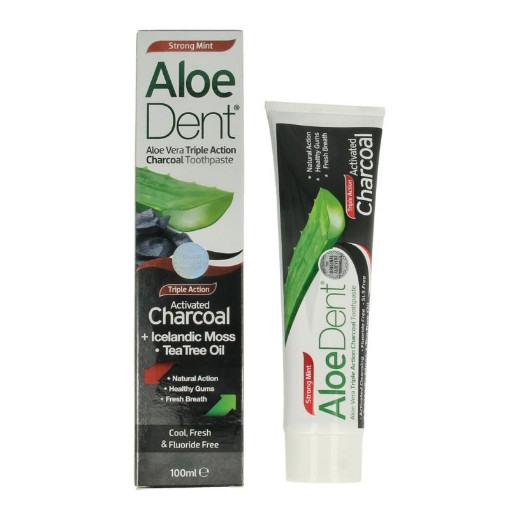 afbeelding van Aloe dent tandpasta charcoal