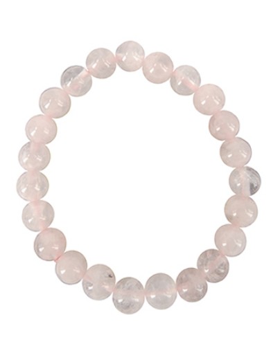 afbeelding van Kralenarmband roze kwarts 8 mm