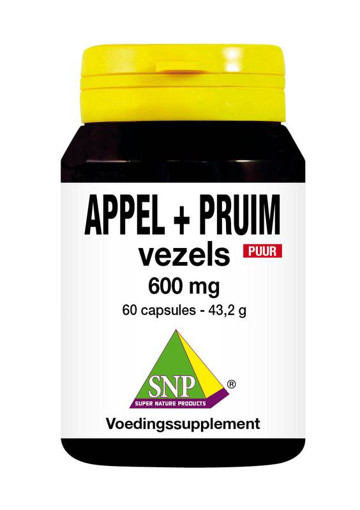 afbeelding van Appel pruim vezels 600 mg puur
