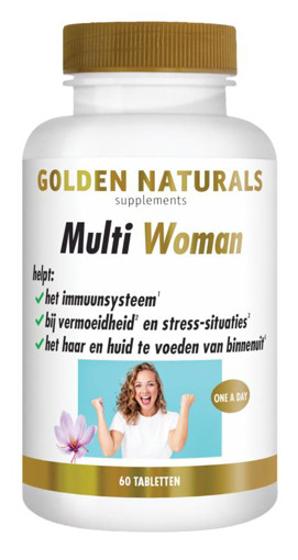 Golden Naturals Multi Strong Gold Woman 60 tabletten afbeelding