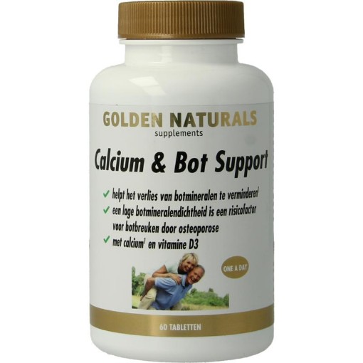 Golden Naturals Calcium & Bot Support  60 tabletten afbeelding