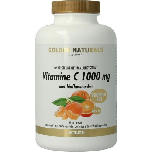 Golden Naturals Vitamine C1000 bioflavonoiden 180 tabletten afbeelding