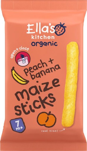 afbeelding van Maize sticks peach banana 7+ maanden