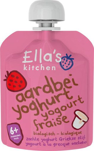 afbeelding van Aardbei yoghurt griekse stijl 6+ maanden