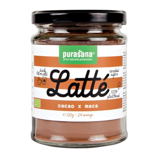 afbeelding van cacao mace latte Purasana