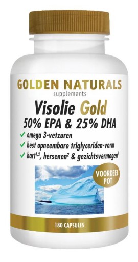 Golden Naturals Visolie 50% EPA 25% DHA 180 softgels afbeelding