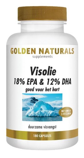 Golden Naturals  Visolie 18% EPA 12% DHA 180 softgels afbeelding
