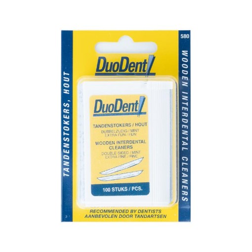 afbeelding van Duodent tandenstoker hout duo