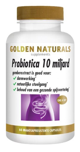 Golden Naturals Probiotica 10 miljard 60 capsules afbeelding