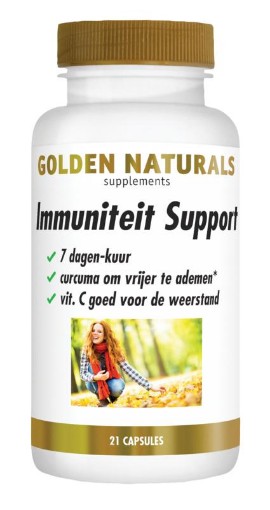 Golden Naturals Immuniteit Support 7 dagen kuur 21 capsules afbeelding