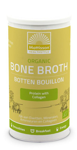 afbeelding van organic bone broth bot bou mat