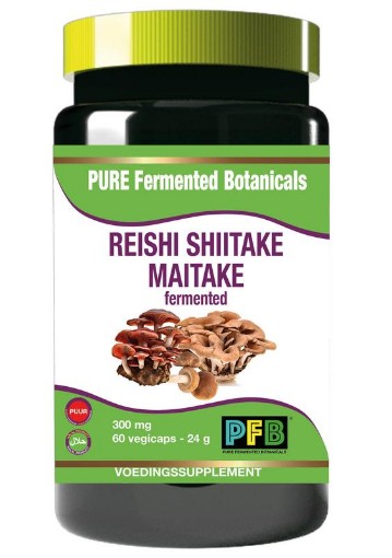 afbeelding van reishi shiitake maitake fermen